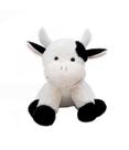 Vaca Branca Manchas Pretas 32cm Pelúcia