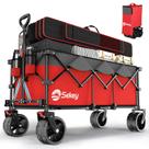 Vagão estendido dobrável dobrável Sekey 48" L 200 kg vermelho e cinza