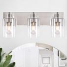 Vaidade de banheiro Chosenior 3-Light com abajur de vidro