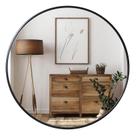 Vaidade de banheiro Mirror Growsun Black Round 60cm montada na parede