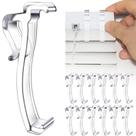 Valance Clips Takngjd de plástico transparente de 2,5 cm para persianas horizontais