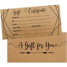 Vales-presente em branco Ceiba Tree, 30 unidades Kraft com envelopes