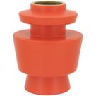 VALVOLA VASO 16x12x12cm CERÂMICA LARANJA