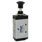 Válvula 3 Vias Fluir 1/4 com Botão Mola Alavanca