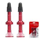 Válvula Absolute Tubeless 48mm Bico Fino Vermelho