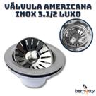 Válvula Americana Inox 3.1/2 Com Cestinha Pia Cozinha Cuba