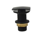 Válvula Click 7/8 Para Lavatório Tampa Quadrada Preto Fosco Black Matte