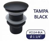Valvula Click Lavatorio Inox Black 1 1/4 Preta - Flux Hidro - VC114-BLA - Unitário