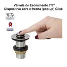Válvula Click para pia cubas e pia Metal 7/8"