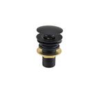 Válvula Click Preta Fosco 7/8 Tampa Redonda Lavatório Pia Cuba Black Matte