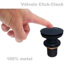 Valvula Click Preta Ralo Lavatorio Cuba Banheiro Metal Simiar Docol Deca