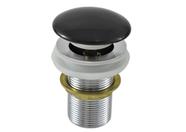 Válvula Click Preto 1.1/4 Redonda Lavabo Lavatório Cromado com Black