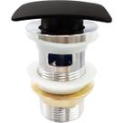 Valvula Click Quadrada Preta 1¼ com Ladrão Aço Inox Banheiro Ralo de Pia Preto para Lavabo Escoamento Cuba Lavatorio Black Valvula Click Quadrada Preta 1¼ com Ladrão Aço Inox Banheiro Ralo de Pia Preto para Lavabo Escoamento Cuba Lavatorio Black