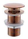 Válvula Click Up De Latão Rose Gold Fosco Sem Ladrão Para Cuba HB-LS106RF Válvula Click Up De Latão Rose Gold Fosco Sem Ladrão Para Cuba HB-LS106RF