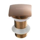 Válvula Click Up Rose Fosco Latão Inox Quadrado Inteligente Para Cuba Válvula Click Up Rose Fosco Latão Inox Quadrado Inteligente Para Cuba