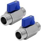 Válvula de Bola Mini Beduan 1/2 NPT Macho x 1/2 NPT Macho Acero Inoxidable