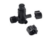 Válvula de derivación PEXLOCK 30912 1/2 x 1/2 MPT x 1/2 negra