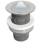 Valvula de escoamento 1 1/4" inox + plastico tampa silicone