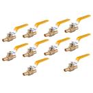 Válvula de esfera de corte EFIELD, pacote com 10 unidades de 3/4 polegadas Pex Crimp Brass