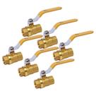 Válvula de esfera de latão YADIAN 1/2" NPT com rosca 150 PSI WSP x6