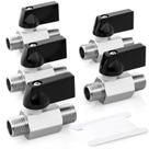 Válvula de esfera GASHER 3PCS, mini interruptor de corte de latão de 1/4 de polegada Válvula de esfera GASHER 3PCS, mini interruptor de corte de latão de 1/4 de polegada