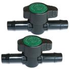 Válvula de esfera Habitech em linha farpada de 13 mm para tubos de 1/2 polegada