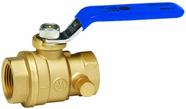 Válvula de esfera Homewerks em latão de 3/4 polegadas com dreno de 500 PSI