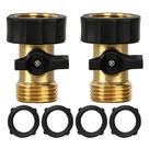 Válvula de fechamento para mangueira de jardim Hourleey 3/4 polegada, kit com 2 unidades Válvula de fechamento para mangueira de jardim Hourleey 3/4 polegada, kit com 2 unidades