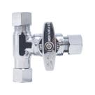 Válvula de retenção em T TT FLEX 3/8" compressão, latão cromado Válvula de retenção em T TT FLEX 3/8" compressão, latão cromado