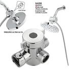 Válvula Desviadora de 3 Vias Ajustável 1/2" - Separador de Água para Chuveiro e Torneira