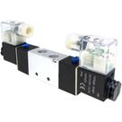 Válvula Duplo Solenoide 5/2 Vias Rosca 1/4 Bobina 24VDC