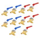 Válvula EFIELD Crimp Pex Brass 1/2 polegada de fechamento de porta completa x10