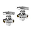Válvula EFIELD de compressão dupla 1/2" NOM cromada, pacote com 2 Válvula EFIELD de compressão dupla 1/2" NOM cromada, pacote com 2
