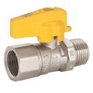 Válvula Esfera Gás Reta M/F 1/2" Passagem Reduzida - Emmeti - Kit com 12 unidades