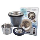Válvula Higiênica com Cesto Removível 3.1/2" Flvx Hidro de INOX - VH312-IN