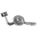 Válvula inox tipo americana 4.1/2" puxador de metal c/ladrão