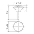 Válvula Lavatório De Saída D'água Oculta 7/8'' - Docol Válvula Lavatório De Saída D'água Oculta 7/8'' - Docol