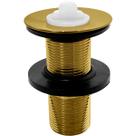 Válvula Lavatório Dourada Inox ⅞ Banheiro Ralo Para Pia 3cm Dourado Brilhoso Tampa Silicone Cuba Lavabo Gold