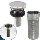 Valvula Longa Com Prolongador 14cm Inox Para Cuba De Apoio Ralo de Pia 7/8 para Banheiro Escoamento Cuba de Sobrepor Valvula Click Lavabo Lavatório