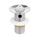 Válvula p/Lavatório c/Ladrão e c/Arruela Acetal Cromada DN25 Romar