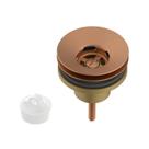 Válvula para Lavatório 7/8" Universal com Tampa Plástica Rosa Rose Gold Matte