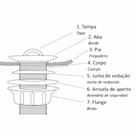 Válvula Para Lavátorio e Tanque Plástica Branca 1" (7/8)