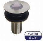 Válvula para Lavatório Tampa de Silicone 7/8 Inox - Flux - VL78-INS - Unitário
