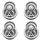 Válvula para Pia Kit 4 Aço Inox 3.1/2 G01 Cromado - Mpozenato Válvula para Pia Kit 4 Aço Inox 3.1/2 G01 Cromado - Mpozenato