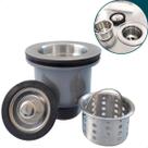 Valvula Pia Cozinha 3 ½ Aço Inox Com Cesto Higiênico Removível Ralo Basket Escoamento Cuba