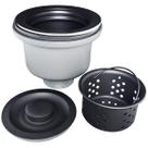 Valvula Pia Cozinha 4 ½ Preto Fosco Aço Inox Com Cesto Higiênico Removível Ralo Pia Escoamento Basket Cuba Porcelana