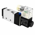 Valvula pneumatica 4v210-08 5/2 vias 220v 1/4 simples + conexões