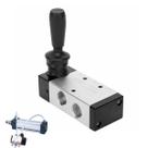 Válvula Pneumática Manual 4/2 Vias 1/4" Cilindro Dupla Ação Comando