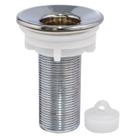 Válvula Ralo Banheiro Pia Lavatório Cuba Cromada Abs 7/8 Fechamento Interno 30mm Escoamento Lavabo