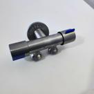 Válvula Registro Duplo 2 Saída Aço Inox 304 Fosco Banheiro Lavanderia Tanque Máquina Ducha Higiênica